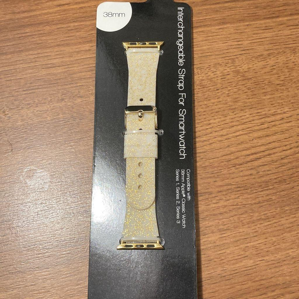 Smartwatch strap gold glitter
